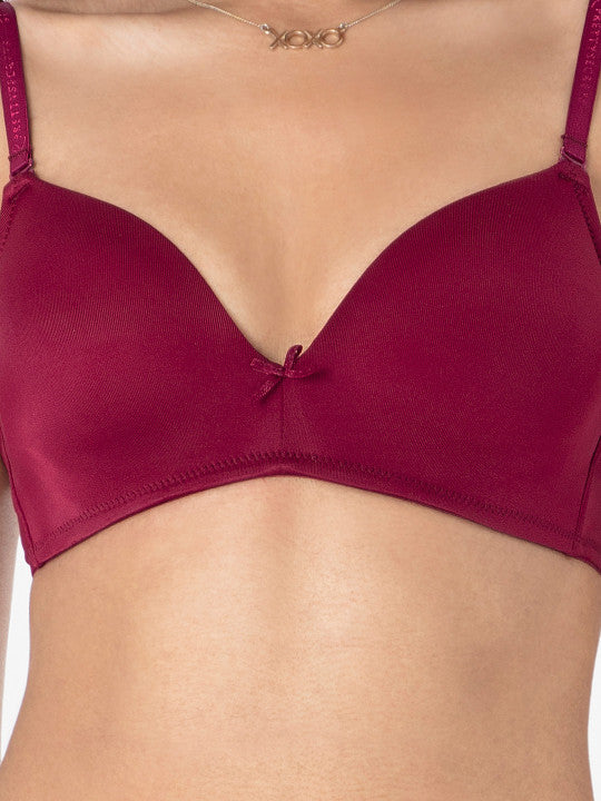 Pretty Secrets Bra Ruby Wine B0017 - front view