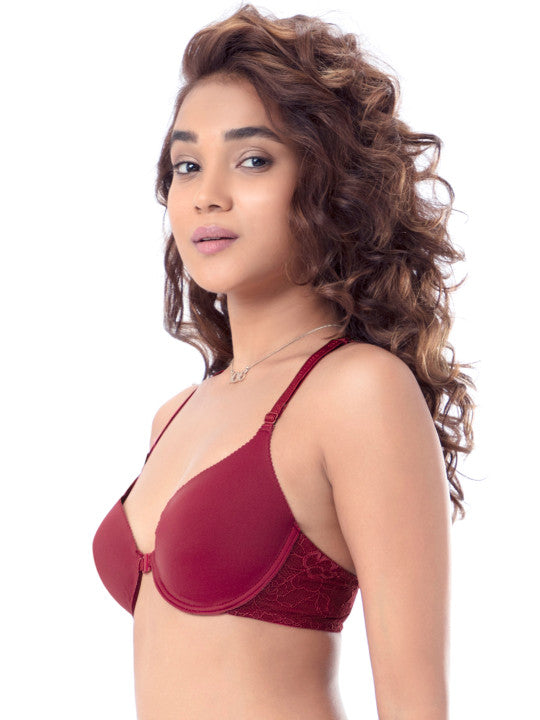 Pretty Secrets Bra Maroon B0013 - back view