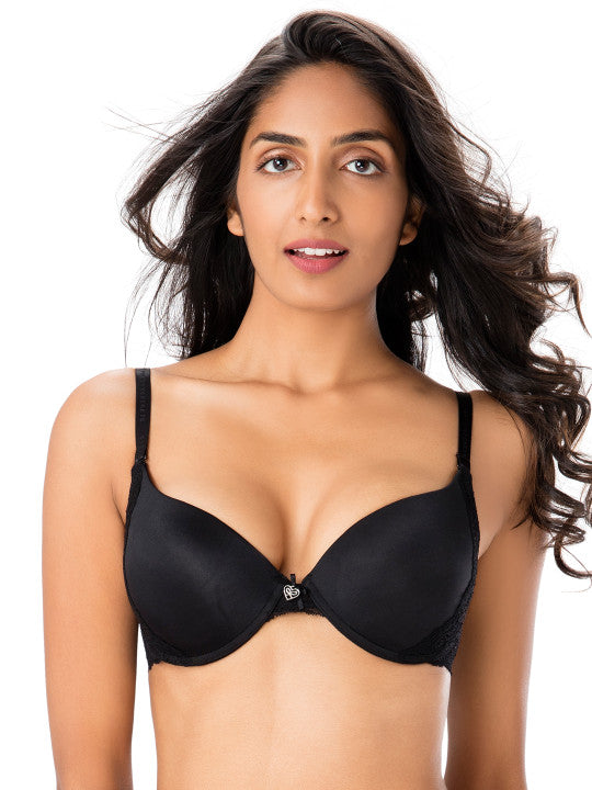 Pretty Secrets Bra Black B008SS18 - front view