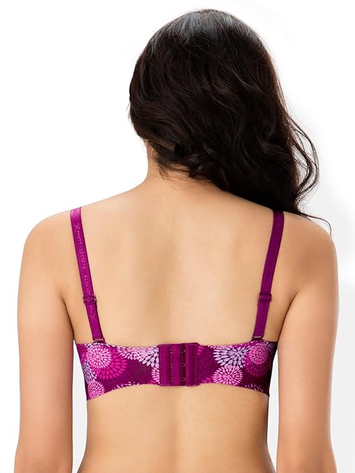 Pretty Secrets Bra Purple Floral B006SS18 - back view