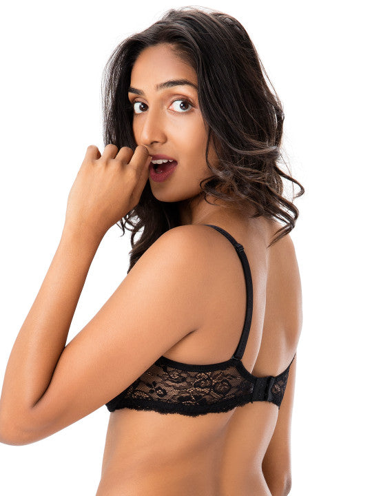 Pretty Secrets Bra Black B008SS18 - back view